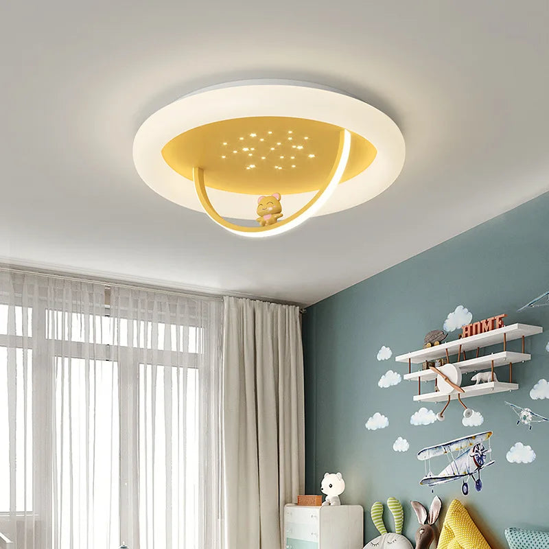 plafonnier mignon ours étoilé pour chambre enfant romantique - vue 3 sur 10