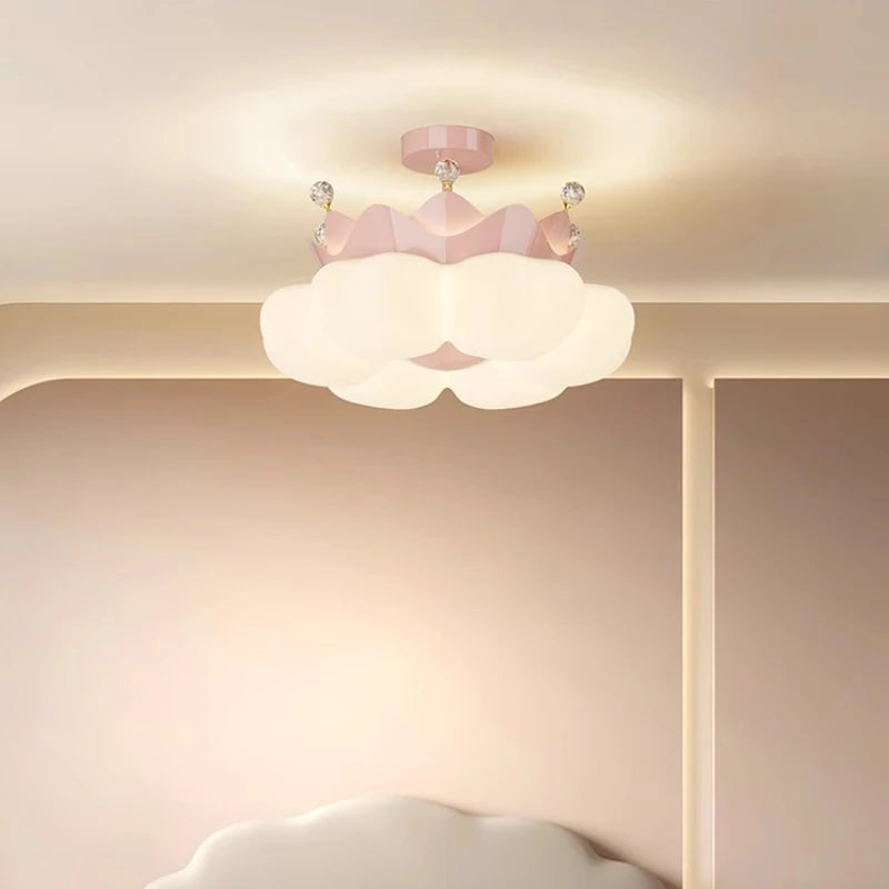 plafonnier romantique en forme de nuage pour chambre d'enfant - vue 4 sur 12