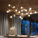 lustre vintage en résine branches d'arbres pour décoration intérieure