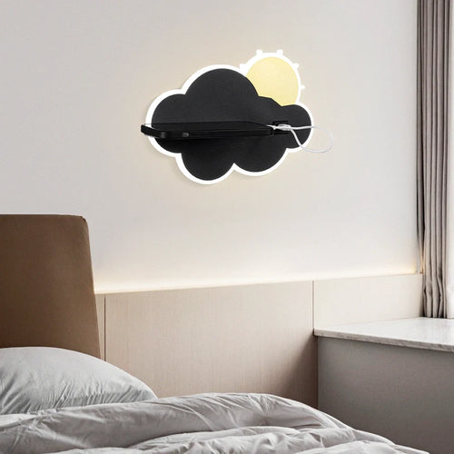 applique murale led lune design moderne minimaliste avec chargeur usb - vue 2 sur 16