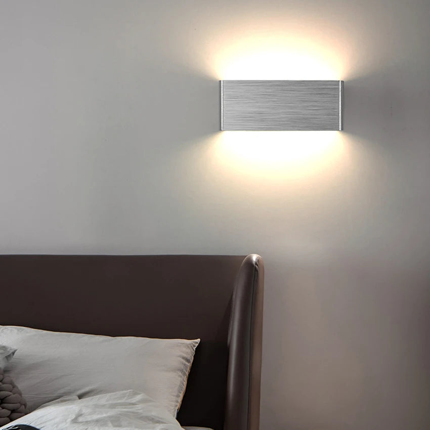 Applique murale moderne alu simple chambre - vue 3 sur 6