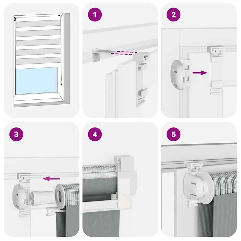 Store zèbre jour nuit pour fenêtre salon