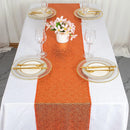 Chemin de table orange paillettes décoratif fête mariage