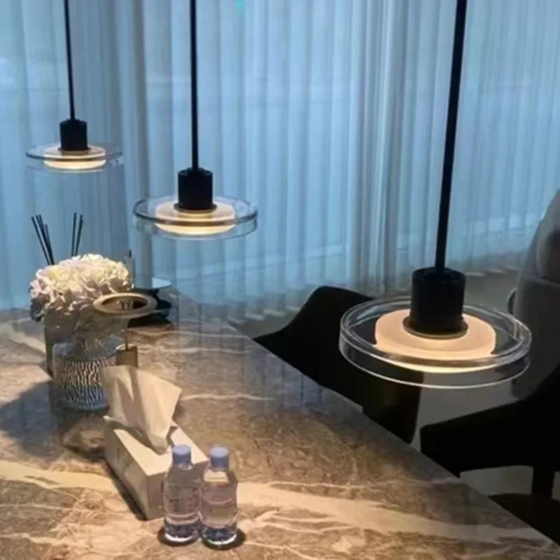 Italy Design Glass Small Chandelier for Bedroom Living Dining Room Led Pandant Light Home Decor Fixture Hanging lamp - vue 3 sur 8