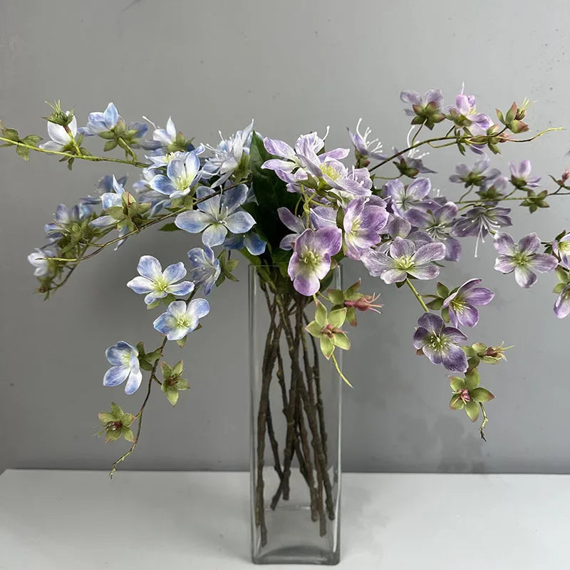 branche de jasmin artificielle en soie pour décoration festive - vue 3 sur 12