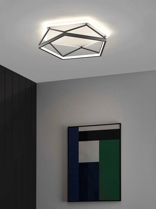 lampe de plafond led minimaliste nordique design géométrique