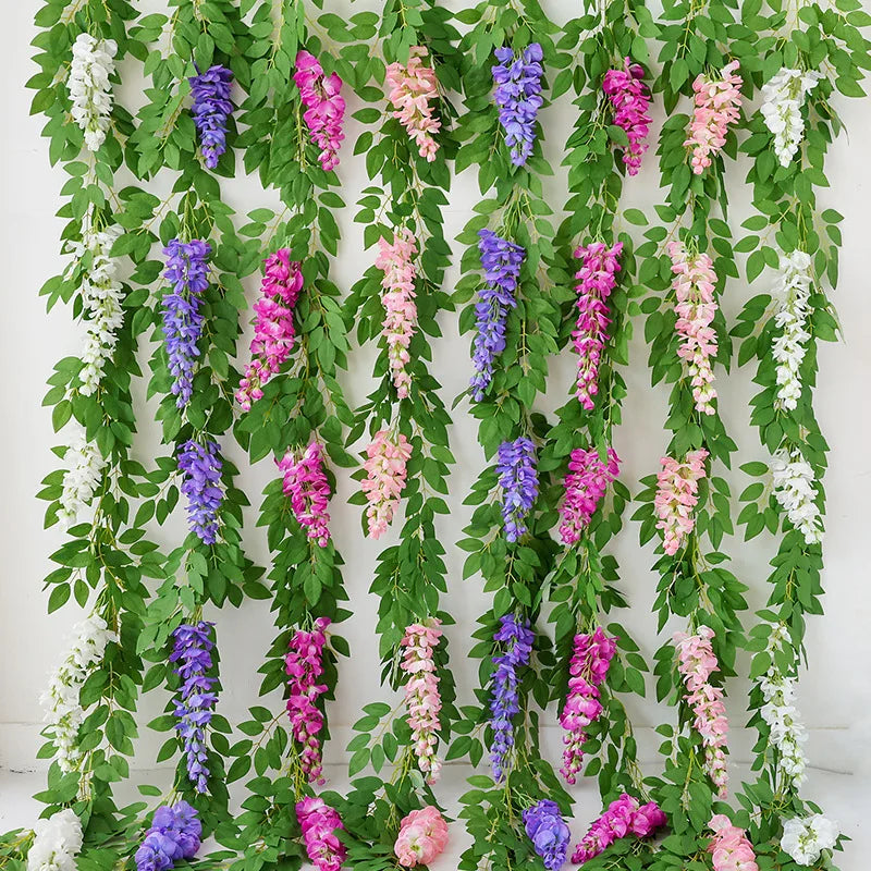 guirlande de fleurs artificielles pour décoration de mariage