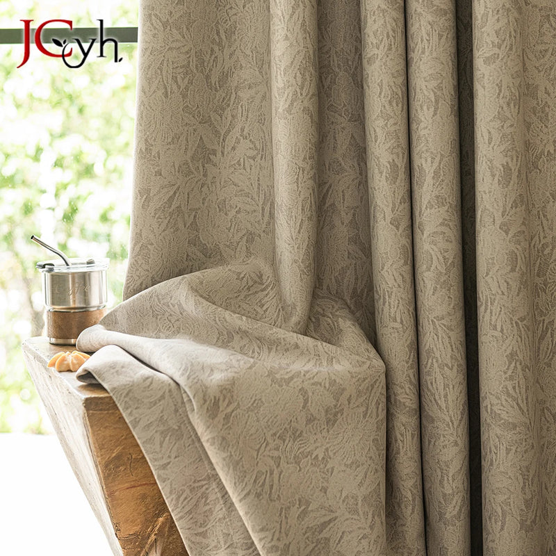 Rideau occultant motif floral élégant pour chambre salon