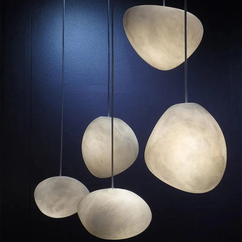 Suspension led en gypse flocon de neige avec texture marbre - vue 7 sur 10