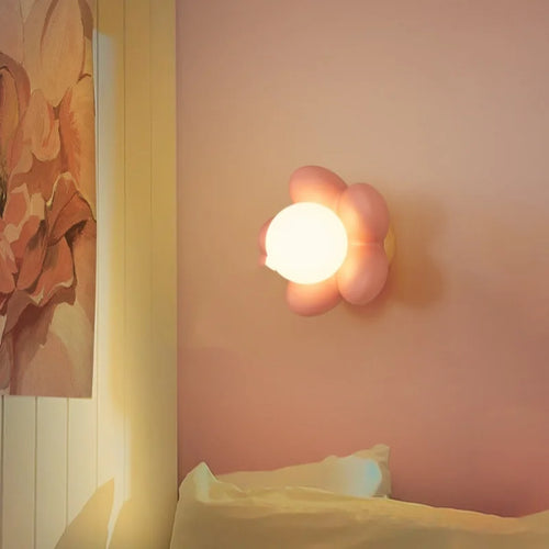 applique murale style nordique lampe à fleurs chaude pour enfants décoration maison