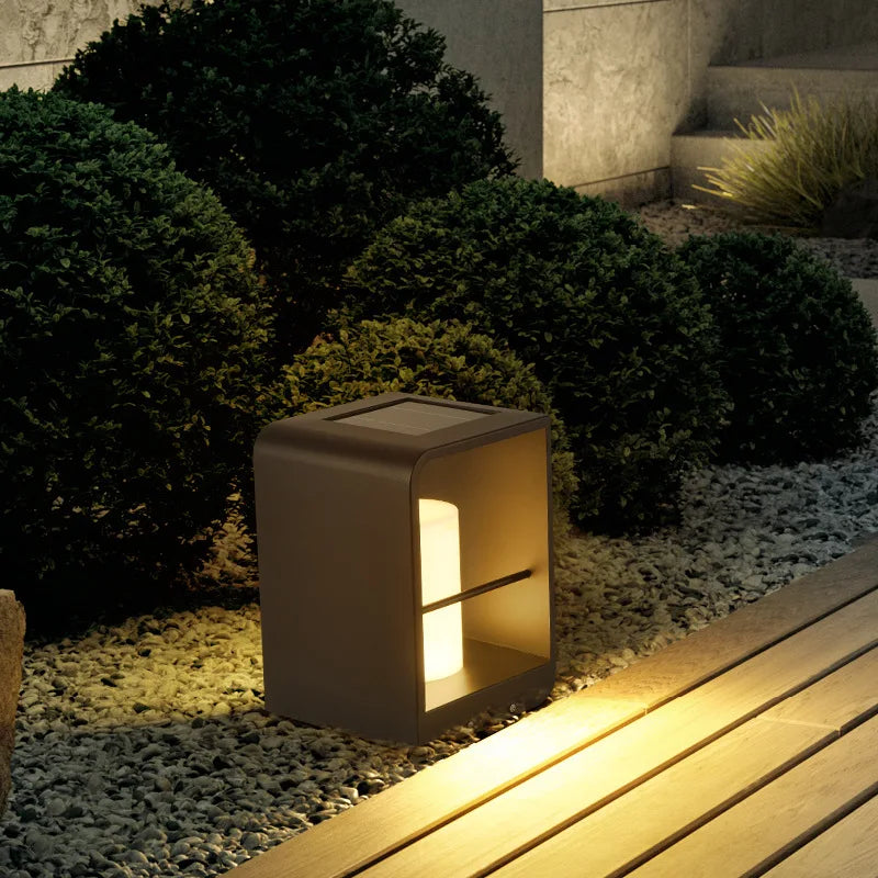 Lampe de jardin moderne solaire LED clôture lumière IP54 extérieur étanche ambiance éclairage pelouse lumières Villa cour décor lampadaires