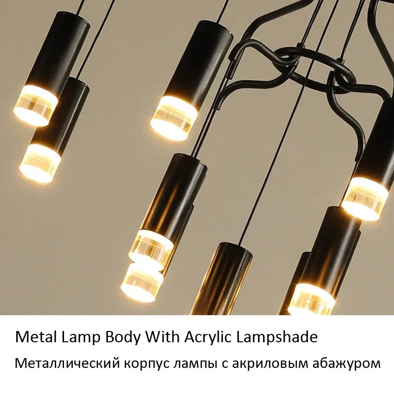 plafonnier moderne créatif à LED pour décoration intérieure - vue 4 sur 7