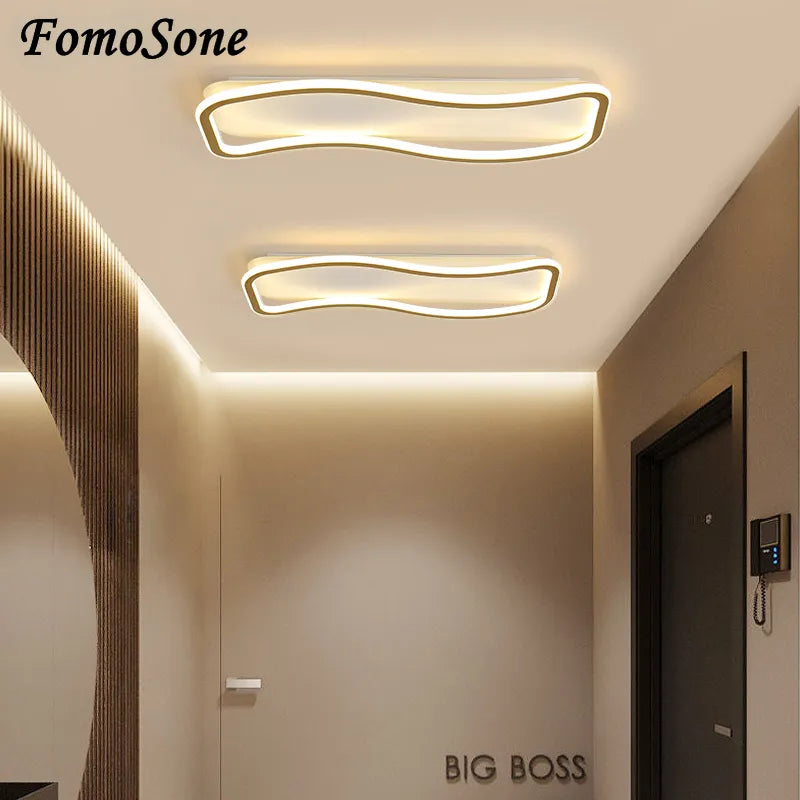 Lustre LED moderne intérieur salon chambre allée - vue 6 sur 22