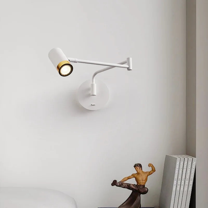 lampe de chevet moderne télescopique design créatif minimaliste - vue 5 sur 10