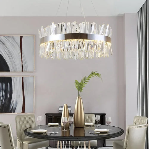 lustre en cristal nordique lumineux pour décoration moderne - vue 3 sur 15