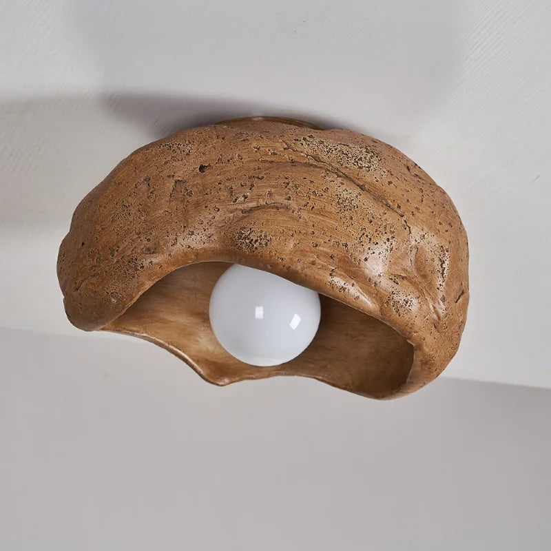 plafonnier led silencieux en résine style japonais wabi-sabi pour décoration - vue 4 sur 17