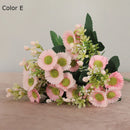 six fleurs artificielles chrysanthème pour décoration de mariage