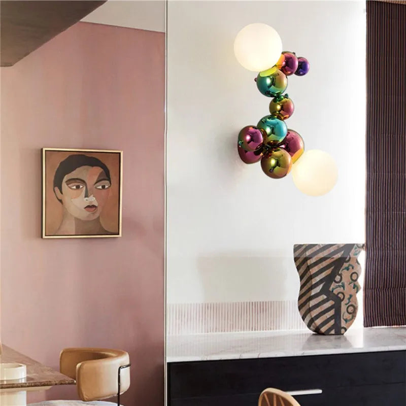 applique murale postmoderne en verre design italien lumineux et créatif - vue 3 sur 8