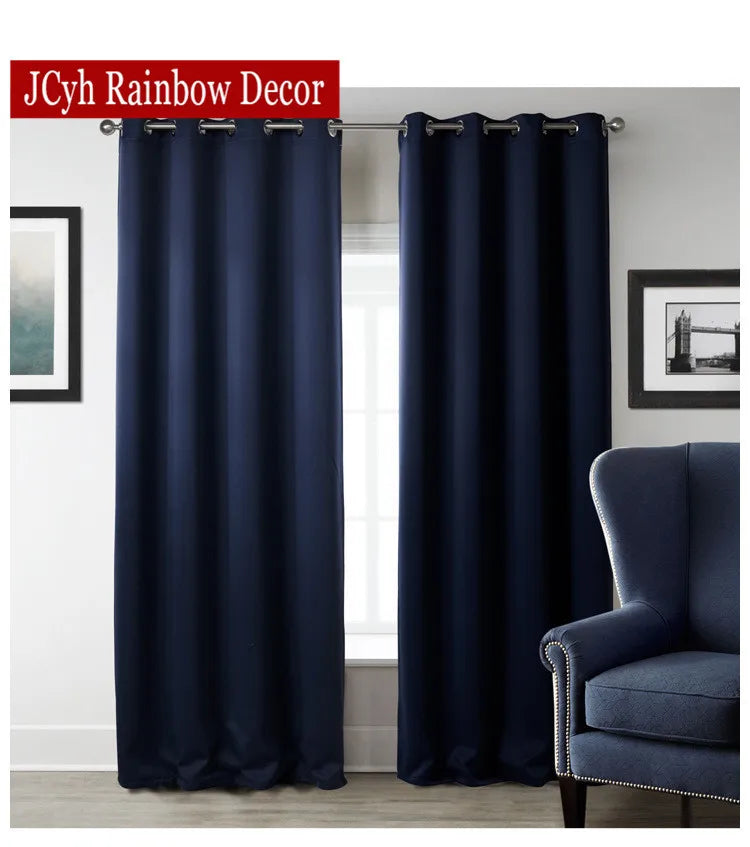 Rideau occultant moderne pour salon chambre tissu uni - vue 2 sur 11
