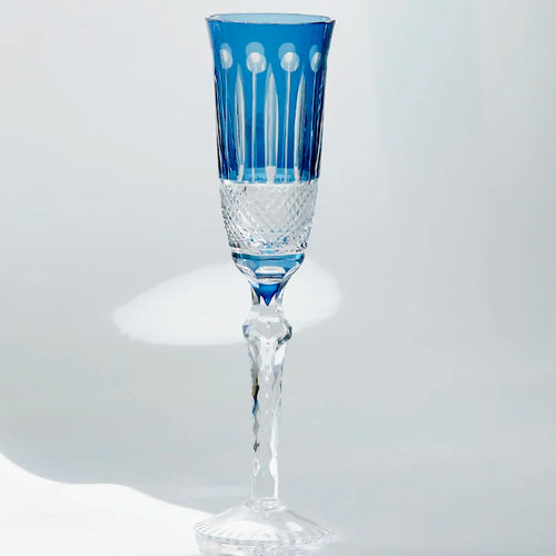 Verres à vin cristal gravé style ancien pied