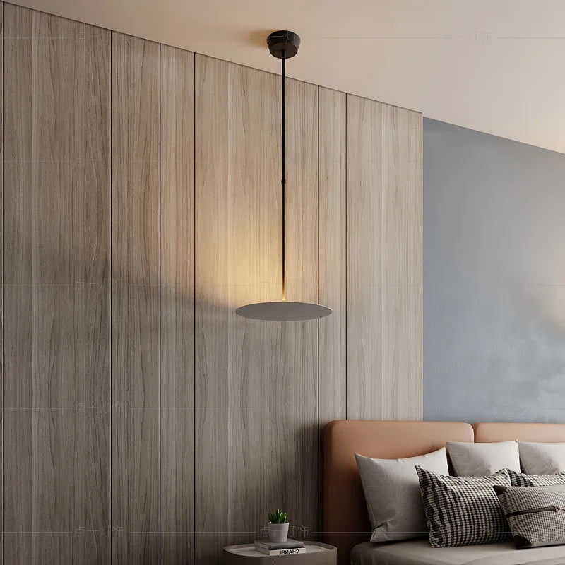 Nordique rond salle à manger lustre moderne chambre chevet soucoupe volante suspension lampe suspendue bar mode luminaire - vue 7 sur 10