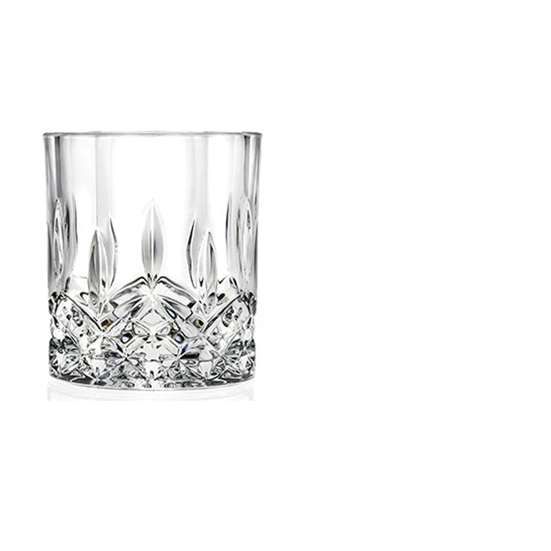 Lot verres whisky cristal relief bar maison élégant