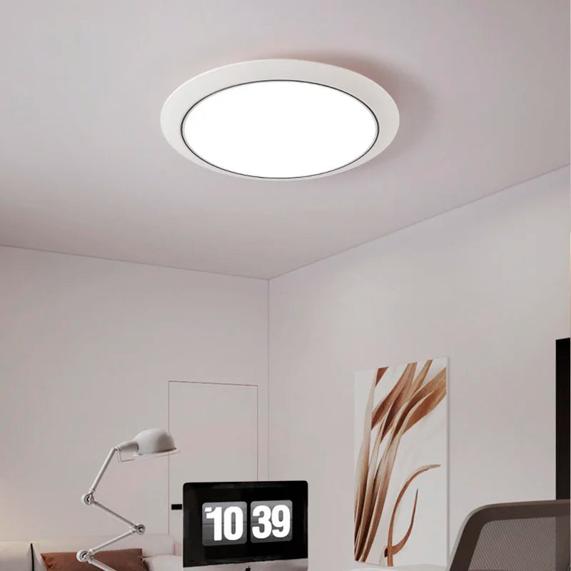 lustre led minimaliste ultra-mince circulaire trois-preuve