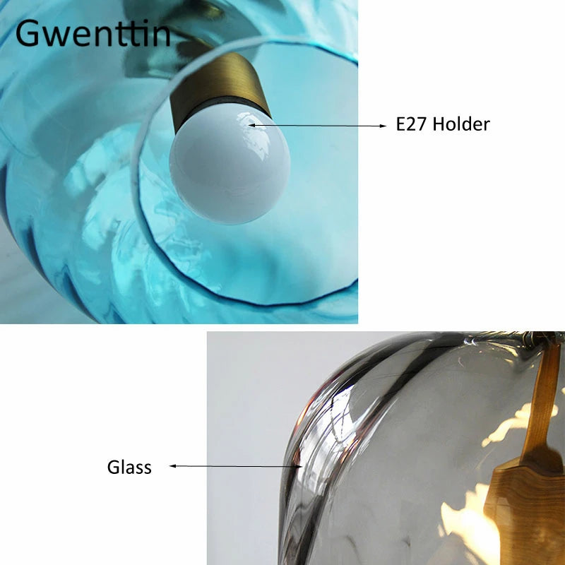 suspension en verre moderne pour décoration intérieure et luminaires - vue 6 sur 11