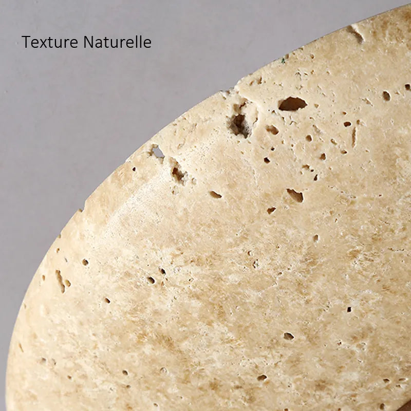 plafonnier japon wabi sabi pierre naturelle style - vue 5 sur 6