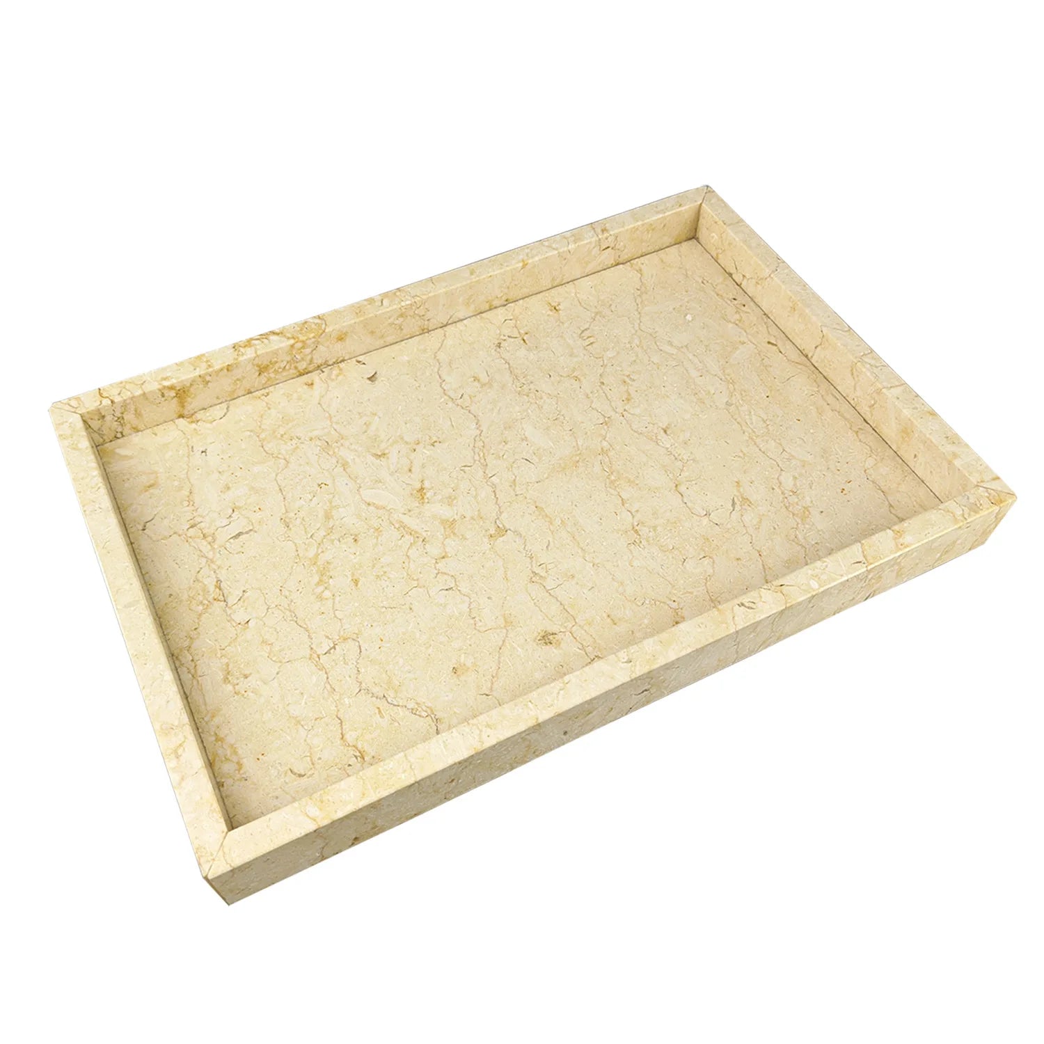 boîte de rangement en travertin et marbre naturel luxe - vue 11 sur 18