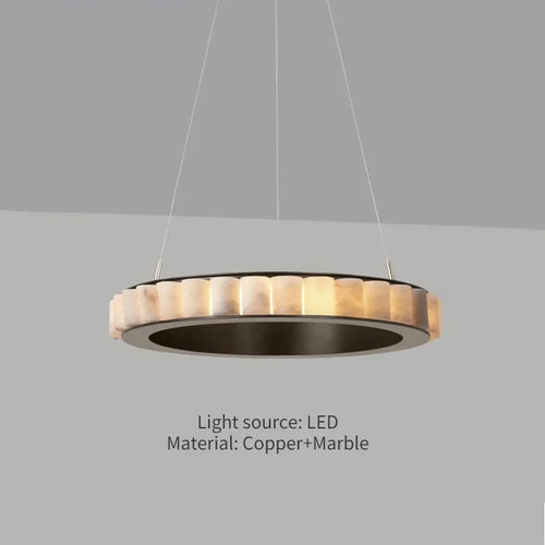 lustre moderne en duplex marbre naturel pour famille