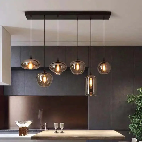 suspension à led en verre design pour décoration intérieure moderne - vue 6 sur 15