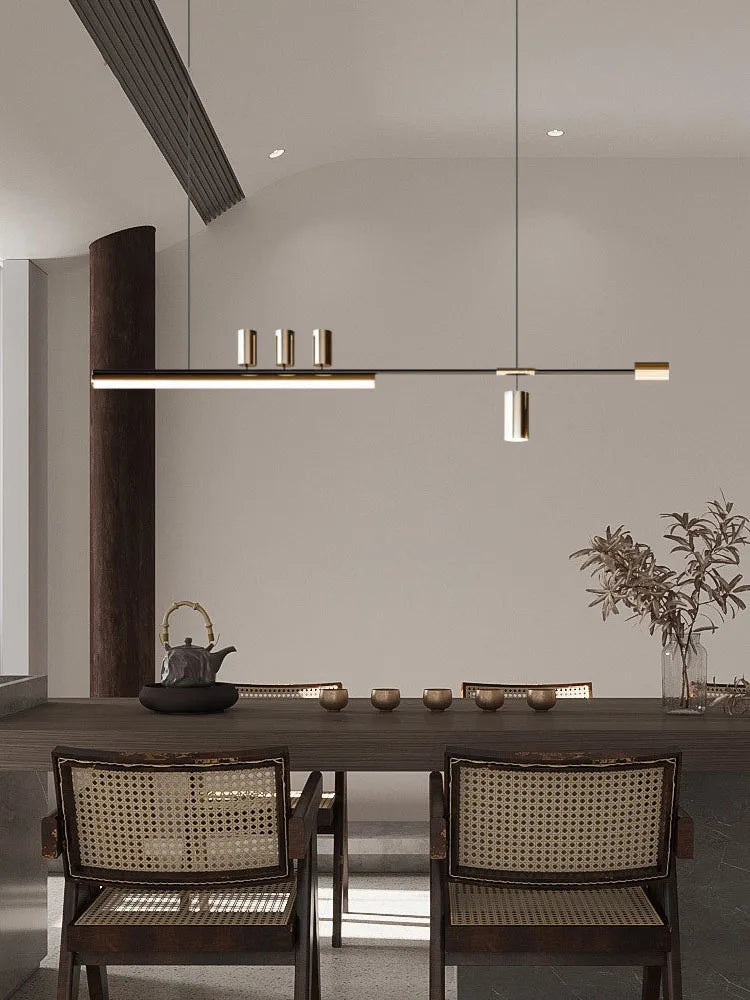lustre minimaliste en métal pour éclairage moderne chic - vue 3 sur 11