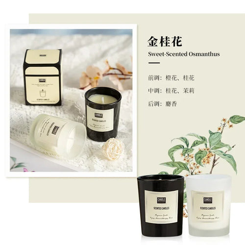 bougie aromathérapie parfumée plantes européennes pour air pur et décoratif - vue 14 sur 19