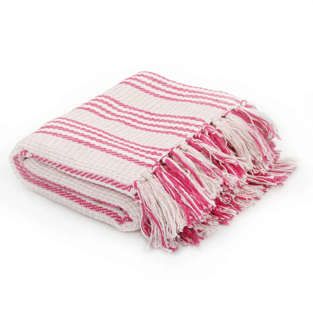 Plaid coton chevrons doux confortable pour salon chambre - vue 16 sur 17