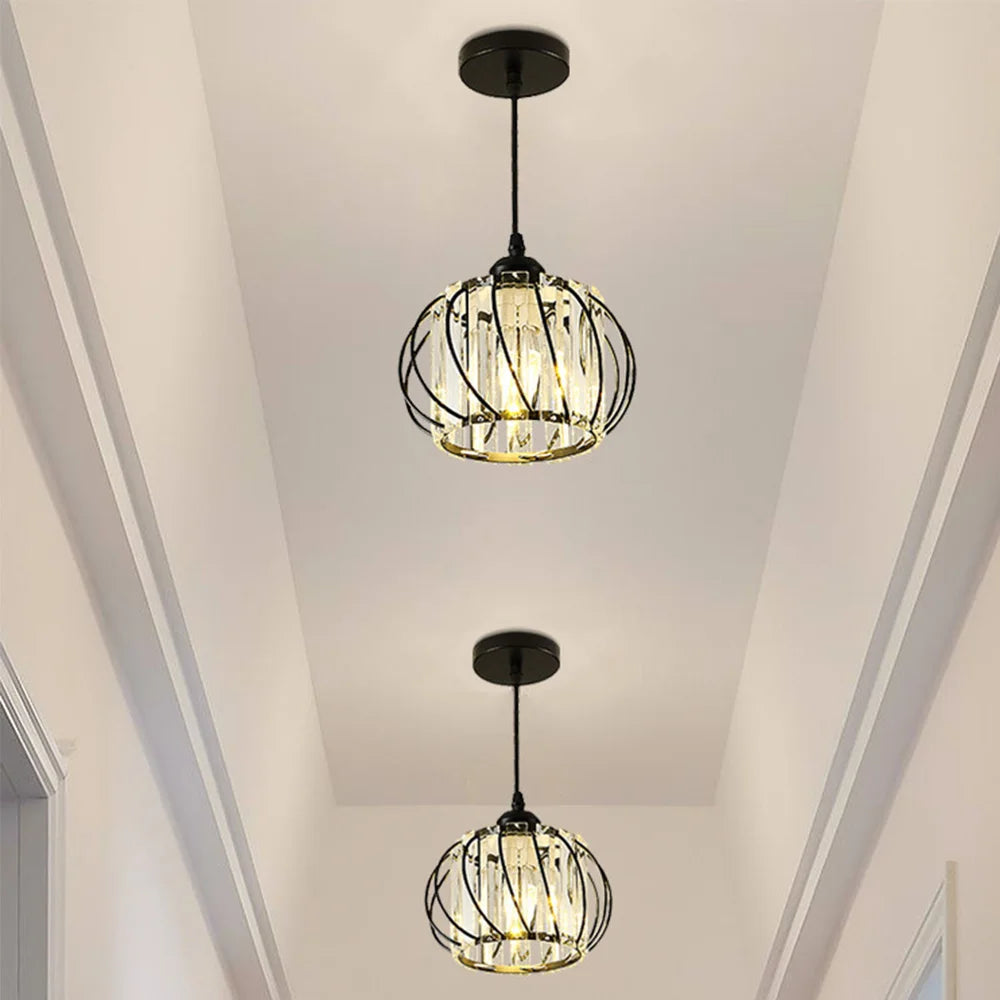 Simple Nordic glass chandelier, modern LED lights for living room, study, hallway, hallway, flat lamps, interior lighting - vue 5 sur 7