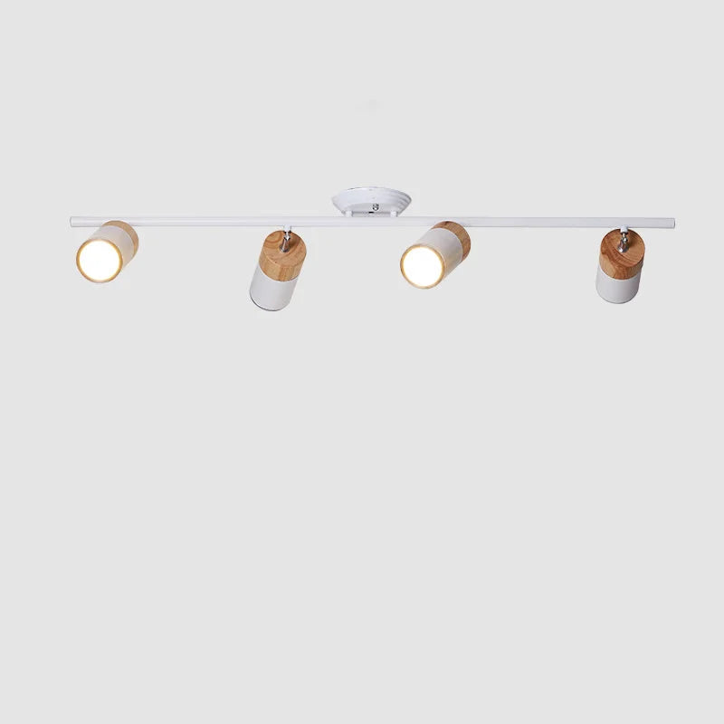 lustre à bande led nordique avec spots décoratifs pour intérieur - vue 4 sur 14