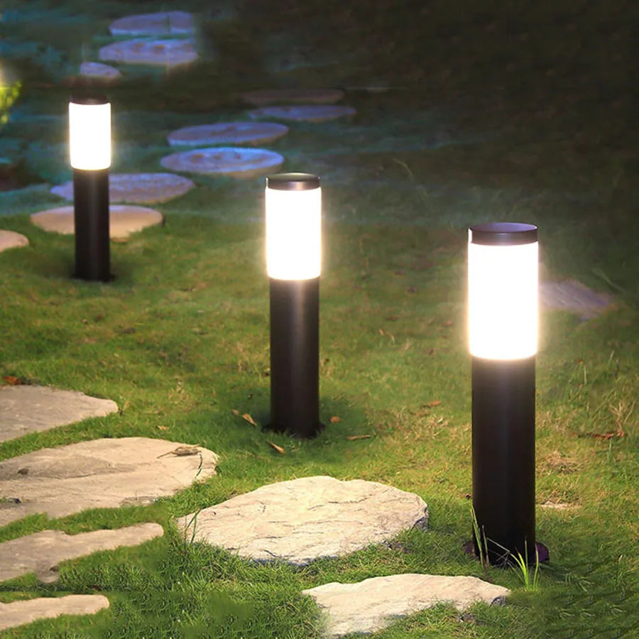 lampe extérieure en acier inoxydable pour jardin et allée - vue 2 sur 6