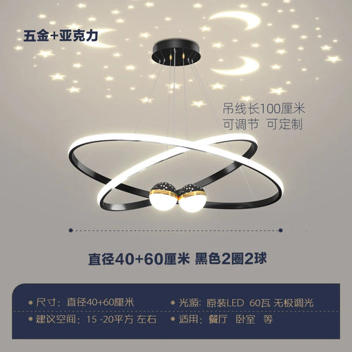 suspension à led étoilée pour un éclairage décoratif intérieur - vue 10 sur 13