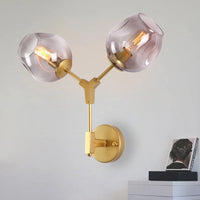 Applique murale fer forgé led bubble
