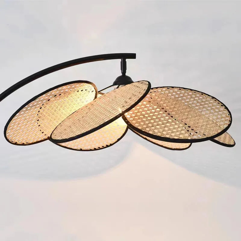 lampadaire en rotin pour ampoule standard - vue 5 sur 7