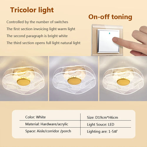 plafonnier led moderne en acrylique design pour intérieur décoratif - vue 9 sur 18