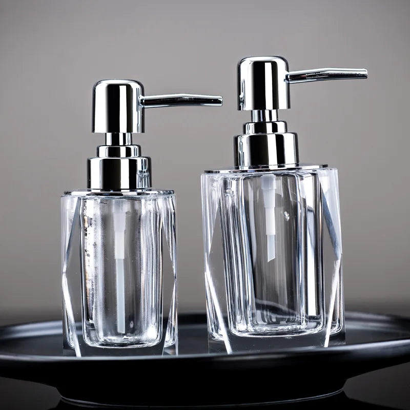 distributeur de savon en verre pour salle de bain créatif et pratique - vue 7 sur 12