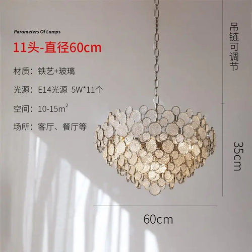lustre led en verre design créatif et simple moderne - vue 12 sur 11