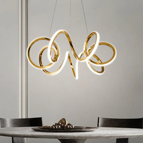 lustre moderne 	 avec lampes led suspendues en silicone - vue 2 sur 16