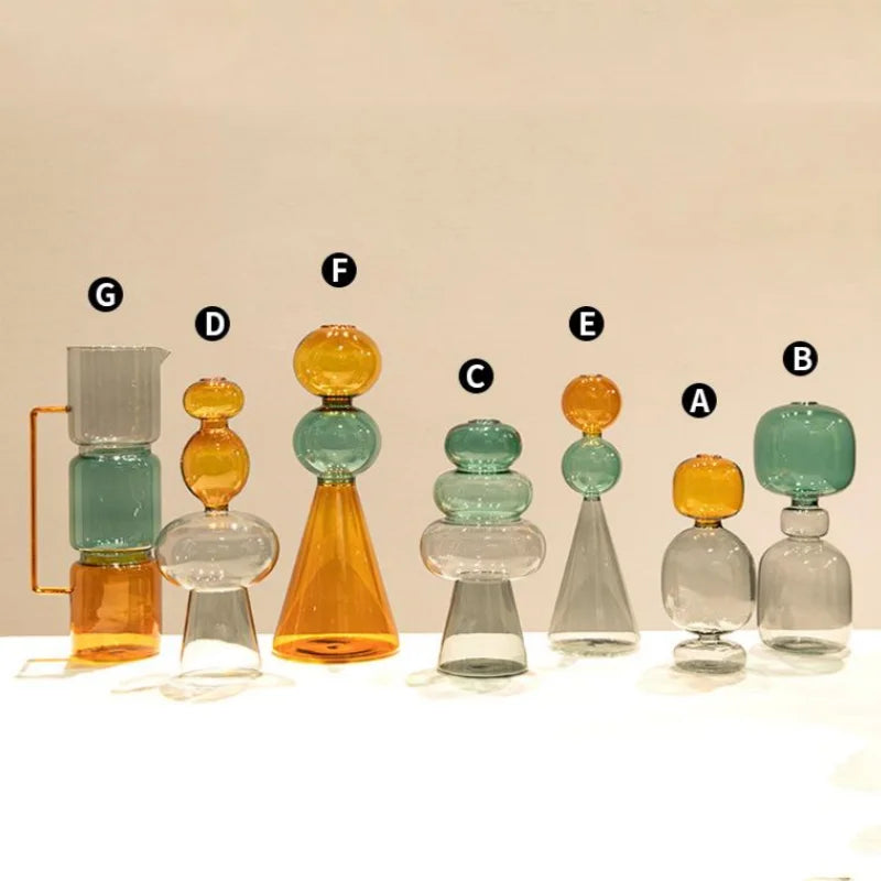 vase en verre teinté pour terrarium et décoration florale - vue 5 sur 18