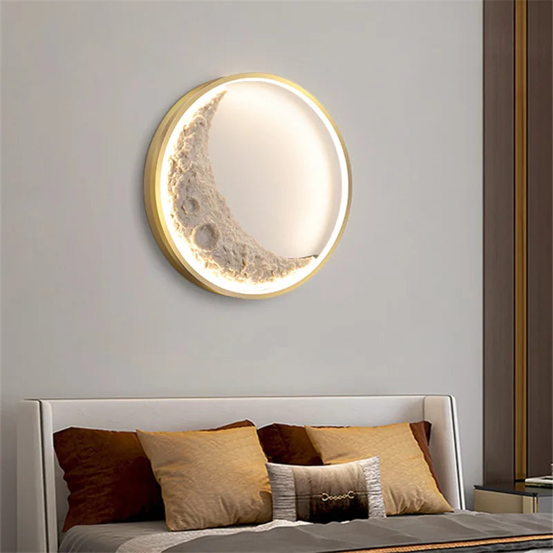 applique murale lune à led avec intensité variable décorative - vue 5 sur 15