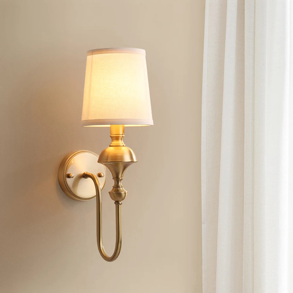 All copper wall lamp living room background wall lamp bedroom headboard staircase hallway copper wall lamp - vue 3 sur 8