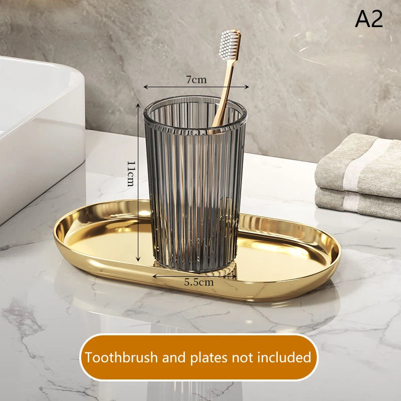 gobelet en acrylique pour brosse à dents accessoire de salle de bain élégant - vue 10 sur 10