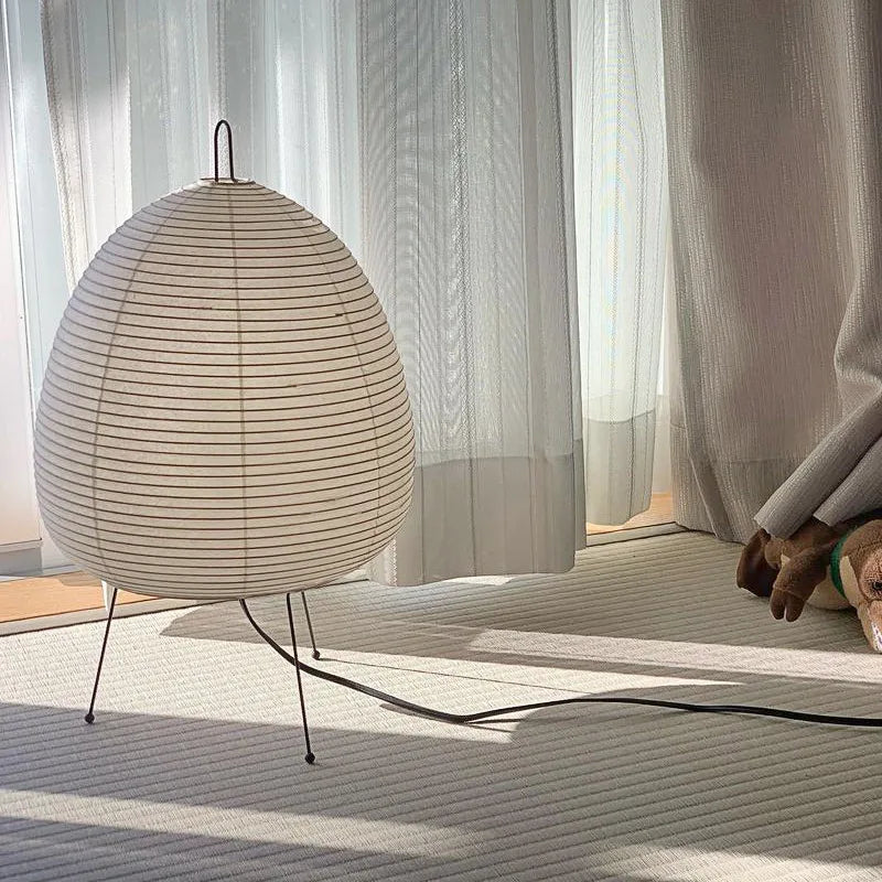 Nordique LED aponais Wabi Sabi fait à la main papier de riz lampadaire Vintage salon chambre décor à la maison chevet debout Table lumière
